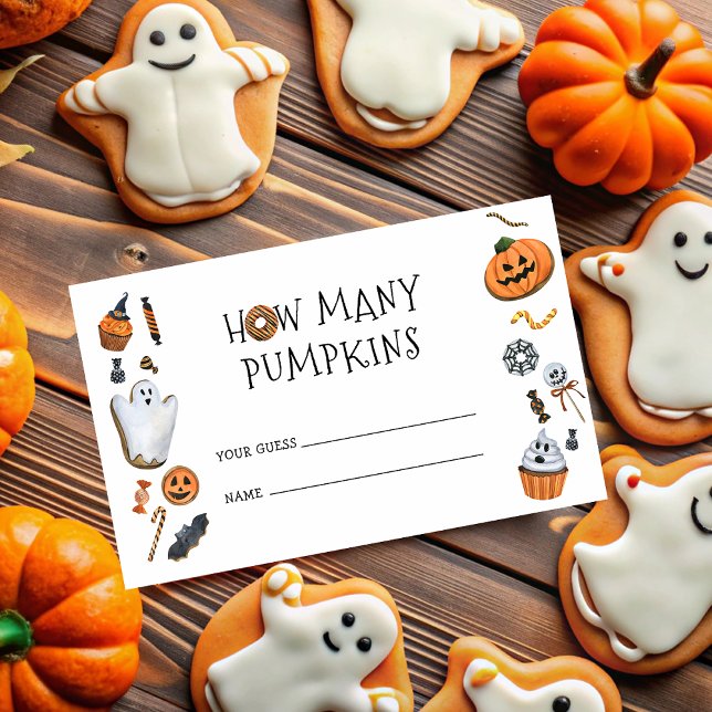Tarjeta De Recepción Halloween adivina cuántas calabazas (Subido por el creador)