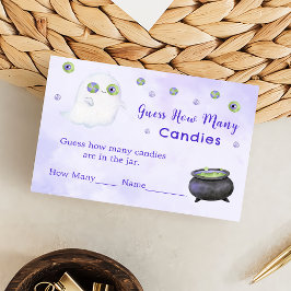 Tarjeta De Recepción Halloween adivina cuántas cartas de inclusión de j