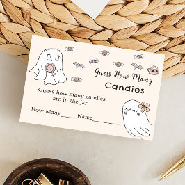 Tarjeta De Recepción Halloween adivina cuántas cartas de inclusión de j