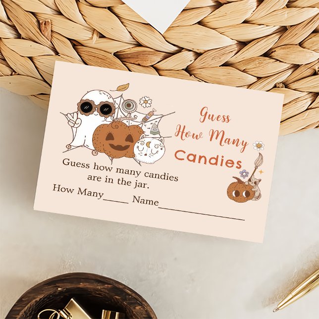 Tarjeta De Recepción Halloween adivina cuántas cartas de inclusión de j (Subido por el creador)