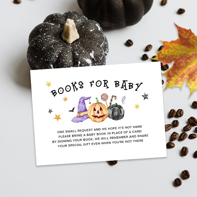 Tarjeta De Recepción Halloween Baby Shower Book (Subido por el creador)