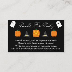 Tarjeta De Recepción Halloween Baby Shower Books Para El Bebé