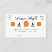 Halloween Baby Shower Diaper Raffle