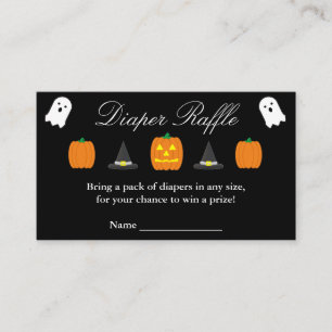 Tarjeta De Recepción Halloween Baby Shower Diaper Raffle