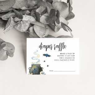 Tarjeta De Recepción Halloween Baby Shower Diaper Raffle