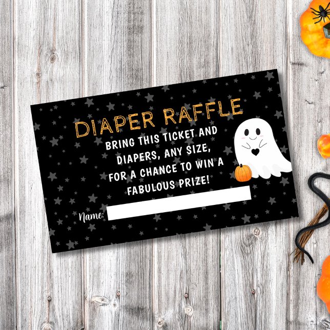 Tarjeta De Recepción Halloween Baby Shower Diaper Raffle (Subido por el creador)