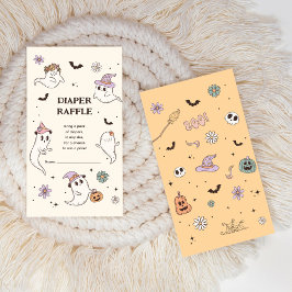 Tarjeta De Recepción Halloween Baby Shower Diaper Raffle