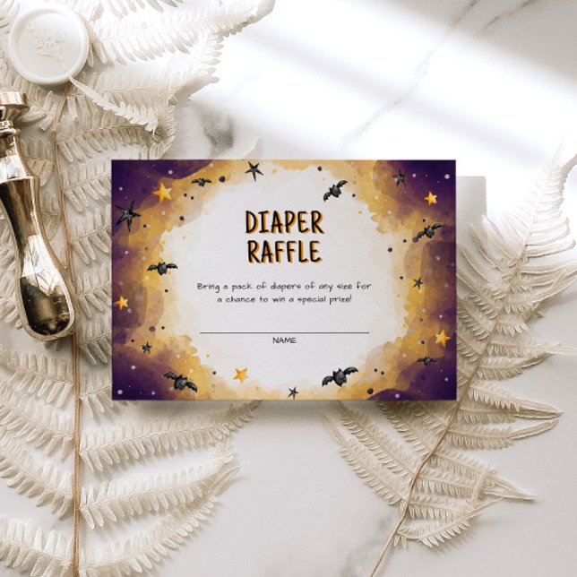 Tarjeta De Recepción Halloween Baby Shower Diaper Raffle (Subido por el creador)