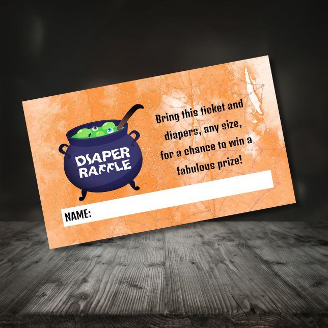Tarjeta De Recepción Halloween Baby Shower Diaper Raffle (Subido por el creador)