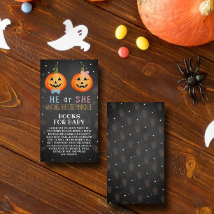 Tarjeta De Recepción Halloween Calabaza género revelar Fiesta solicitud