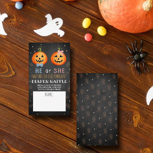 Tarjeta De Recepción Halloween Calabaza género revelar pañal Fiesta