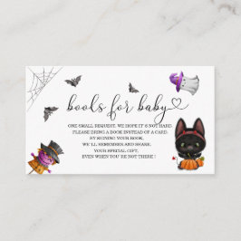 Tarjeta De Recepción Halloween Calabaza libros para la ducha de bebé