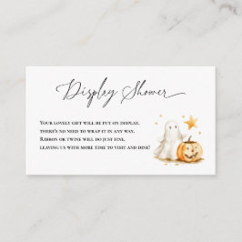 Tarjeta De Recepción Halloween Cute Ghost Pumpkin Display Baby Shower