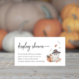 Tarjeta De Recepción Halloween Display Baby Shower