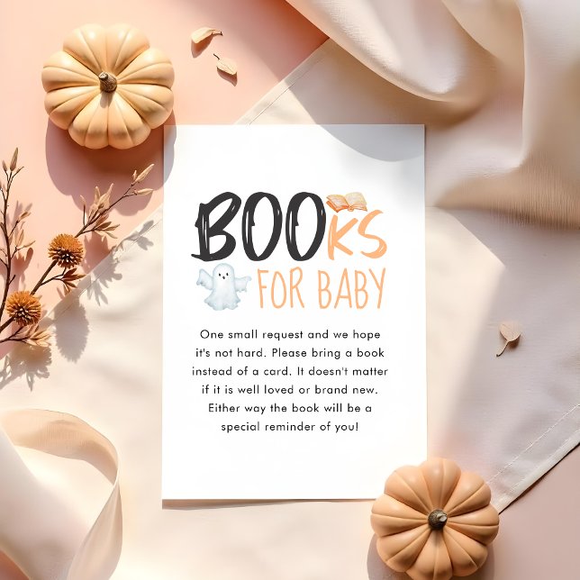 Tarjeta De Recepción Halloween Fantasma y Calabaza 🎃 libros para bebé (Subido por el creador)