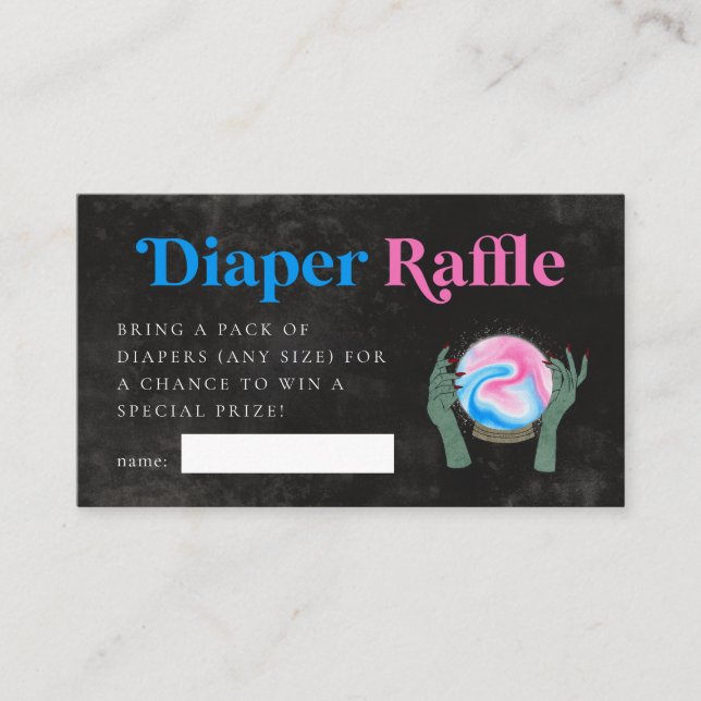 Tarjeta De Recepción Halloween Género Revelan Diaper Raffle Ticket (Anverso)