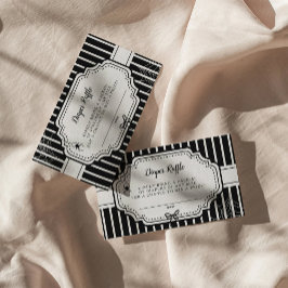 Tarjeta De Recepción Halloween Otoño Gótico Spooky Diaper Raffle