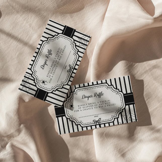 Tarjeta De Recepción Halloween Otoño Gótico Spooky Diaper Raffle (Subido por el creador)