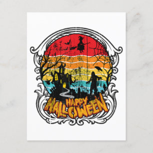 Tarjeta De Recepción Halloween retro vintage