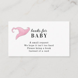 Tarjeta De Recepción Halloween Rosa: Un bebé prepara libros para su beb