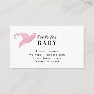 Tarjeta De Recepción Halloween Rosa: Un bebé prepara libros para su beb