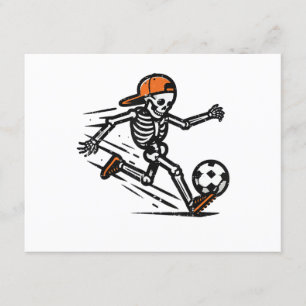 Tarjeta De Recepción Halloween Skeleton Football Costumen