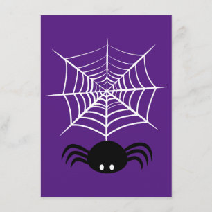 Tarjeta De Recepción Halloween Spider Web