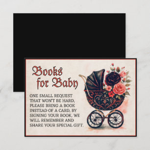 Tarjeta De Recepción Halloween Stroller Books para el bebé Baby Shower