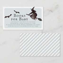 Tarjeta De Recepción Halloween Witch Blue Baby Shower Books for Baby