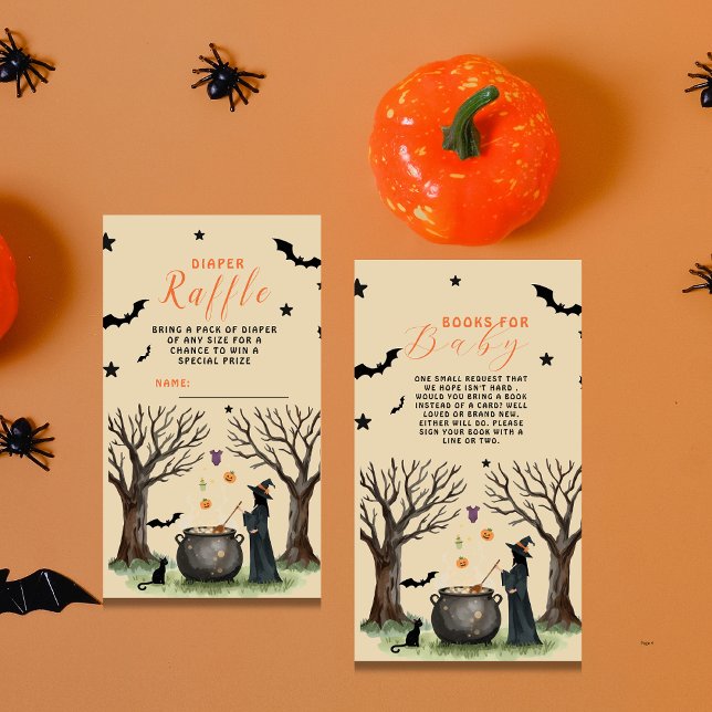 Tarjeta De Recepción Halloween Witch Potion Baby Shower Diaper Raffle (Subido por el creador)