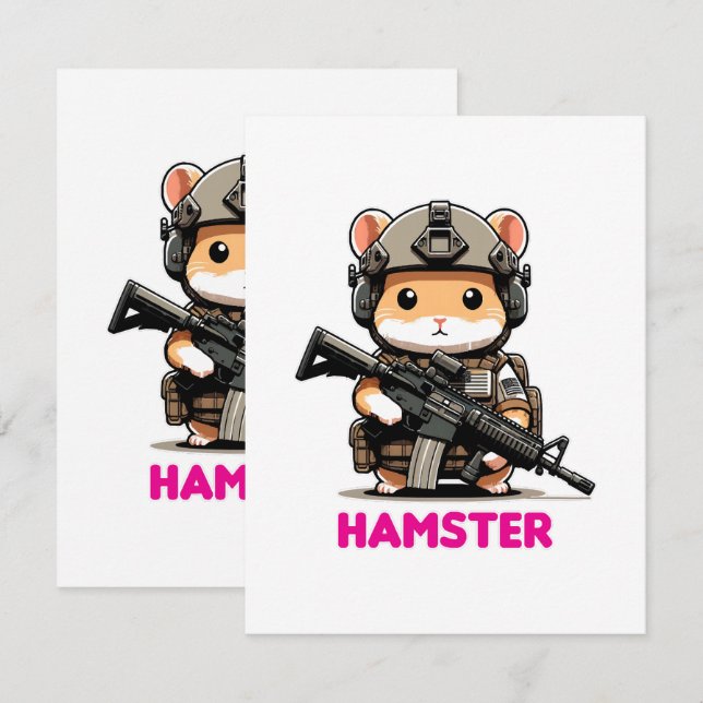 Tarjeta De Recepción Hámster táctico (Anverso / Reverso)