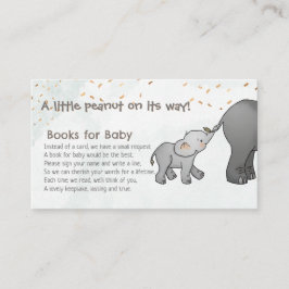Tarjeta De Recepción Hand Drawn Elephant Little Peanut Books for Baby