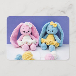 Tarjeta De Recepción Handmade Crochet Bunnies – Soft Nursery Friends