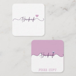 Tarjeta De Recepción Handmade Free Gift Floral Small Business Packaging