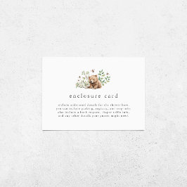 Tarjeta De Recepción HANNAH Género Neutral Bear Woodland Baby Shower