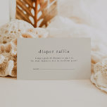 Tarjeta De Recepción HANNAH Vintage Simple Baby Shower Diaper Raffle<br><div class="desc">Esta vintage y sencilla tarjeta de envoltura de canapé de pañales para la ducha de bebé de la colección Hannah es perfecta para una ducha de bebé minimalista. El diseño de color crema y gris neutro presenta una tipografía moderna sin adornos y con un estilo minimalista único. Envíe estas tarjetas...</div>