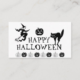 Tarjeta De Recepción Happy Halloween Black Spookoky Enclosure Card