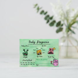 Tarjeta De Recepción Happy Monsters Baby Prognosis Card
