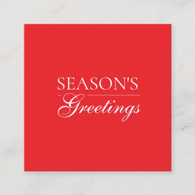 Tarjeta De Recepción Happy New Year Merry Christmas Holiday Season Card (Anverso)