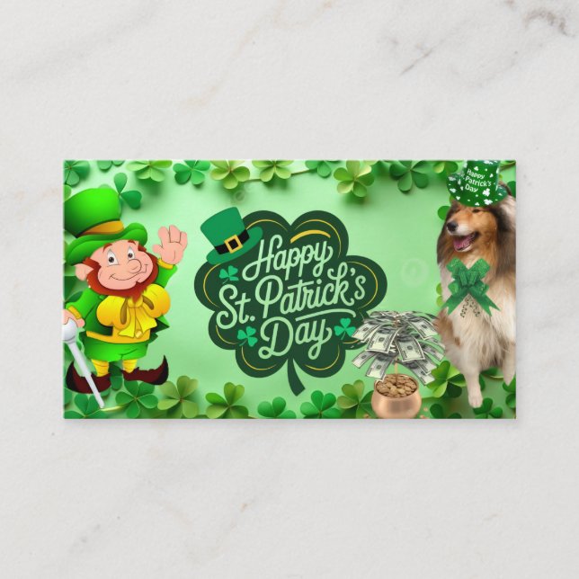 Tarjeta De Recepción Happy St. Patrick's Day with our Helena (Anverso)