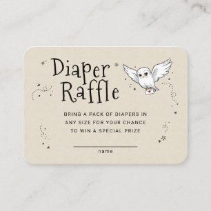 Tarjeta De Recepción Harry Potter - Hedwig   Diaper Raffle Insert