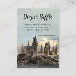 Tarjeta De Recepción Harry Potter | Hogwares - Diaper Raffle Insert