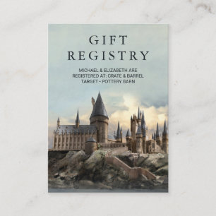 Tarjeta De Recepción Harry Potter   Registro de Bodas del Castillo de H