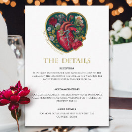 Tarjeta De Recepción Hasta que la muerte nos divida Gótico, Boda de Hal