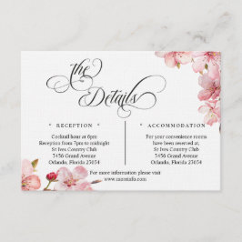 Tarjeta De Recepción Hawthorne Calligraphy Details Enclosure Card