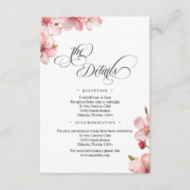 Tarjeta De Recepción Hawthorne Calligraphy QR Code Enclosure Card