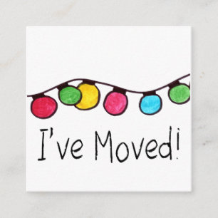 Tarjeta De Recepción He movido las luces del árbol de Navidad
