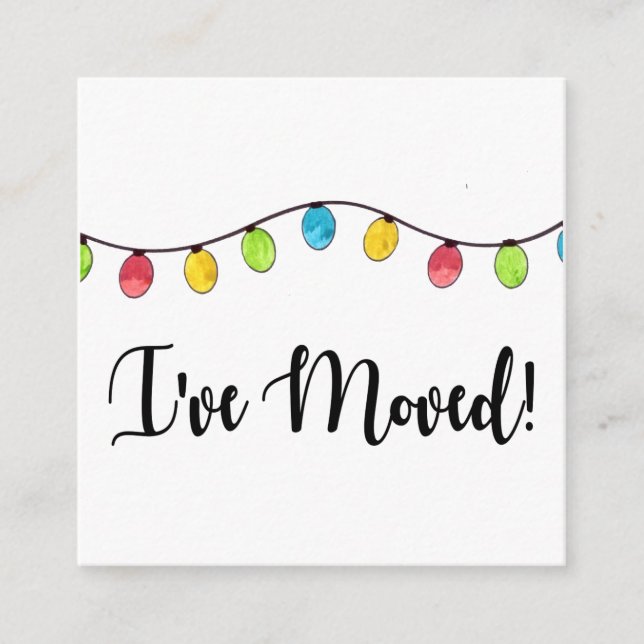 Tarjeta De Recepción He movido las luces del árbol de Navidad (Anverso)