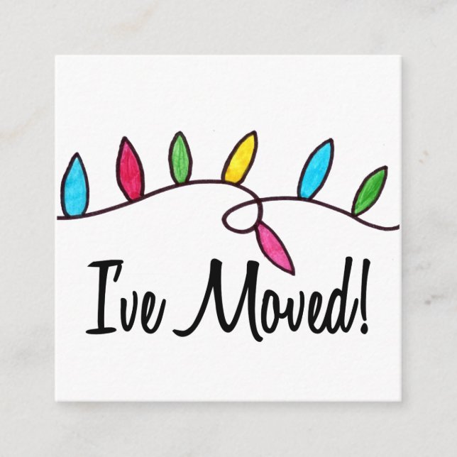 Tarjeta De Recepción He movido las luces del árbol de Navidad (Anverso)