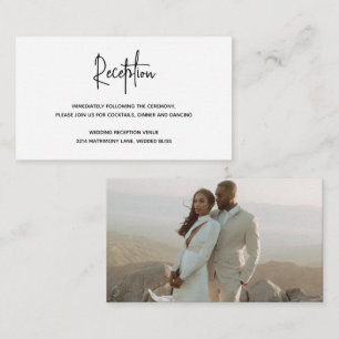 Tarjeta De Recepción Heather Elegant Minimal Boda moderno